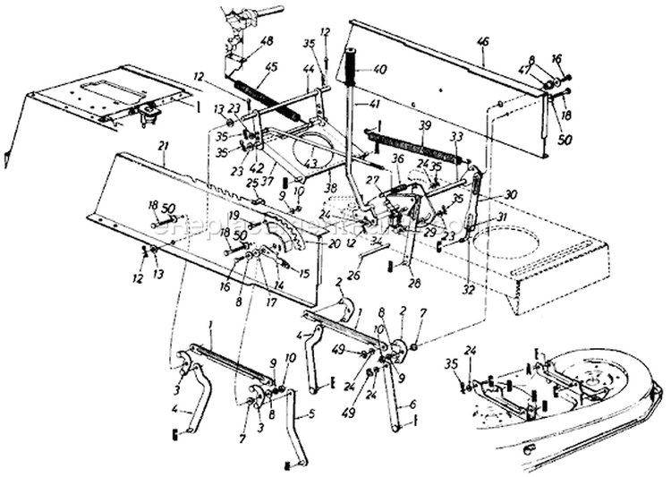 Page B Diagram and Parts List for 135X694G401 1995 Yard Man Lawn Tractor